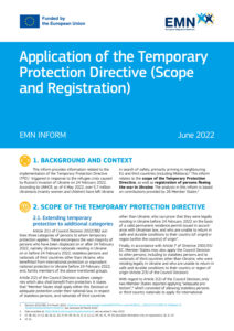 thumbnail of emn-inform-2022-the-application-of-the-temporary-protection-directive